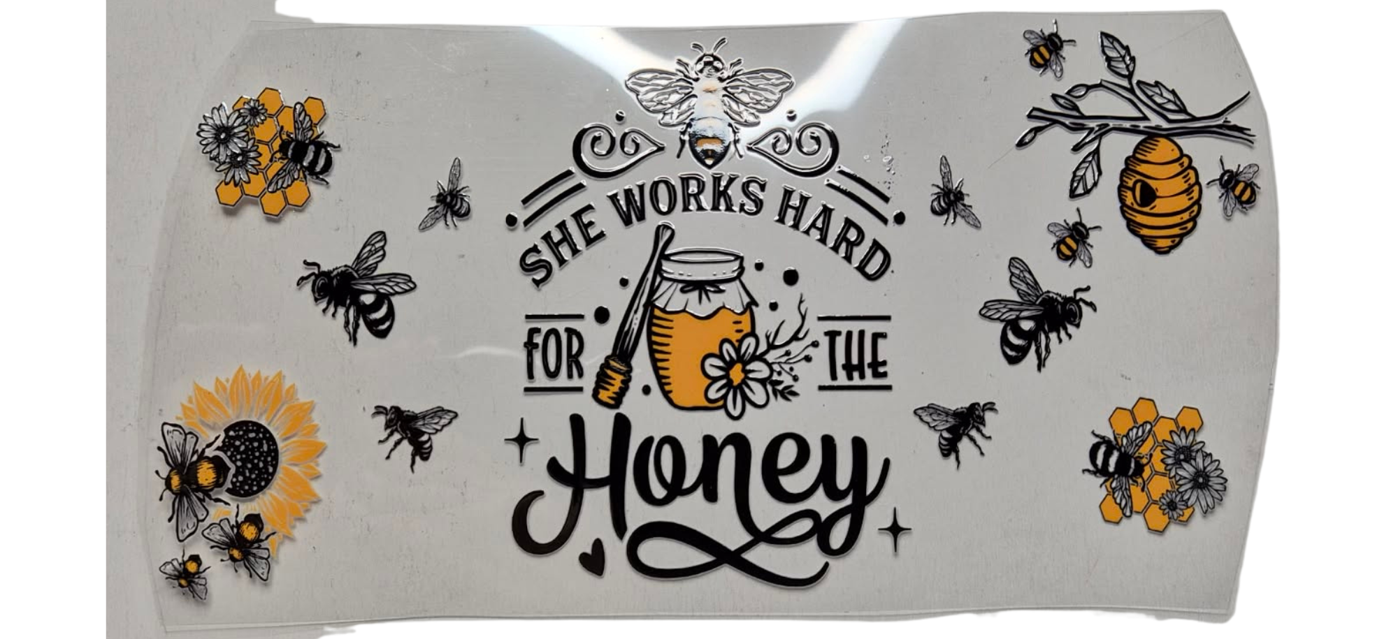 She works hard for the Honey 16 oz wrap
