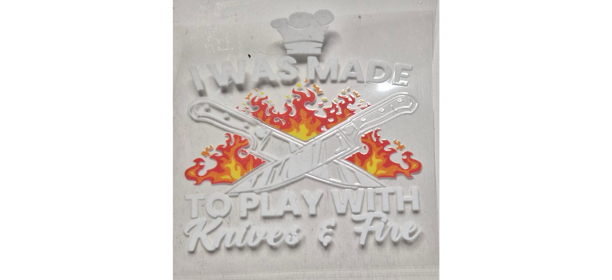 Fire & Knives 4 in Decal