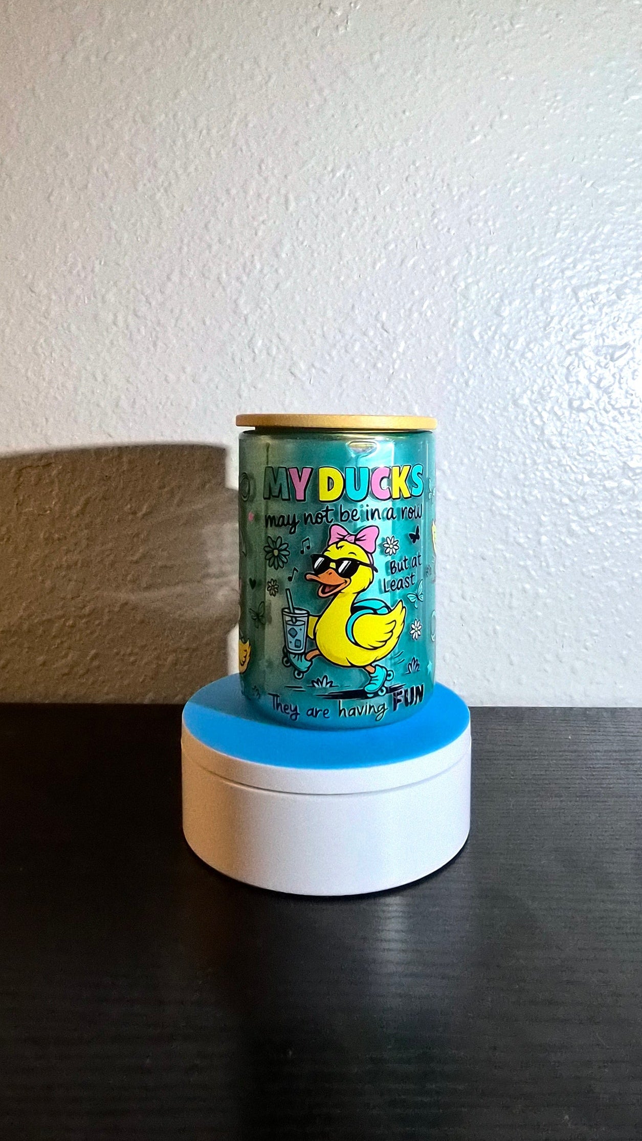 15 oz Glass Duck Coffee Mug